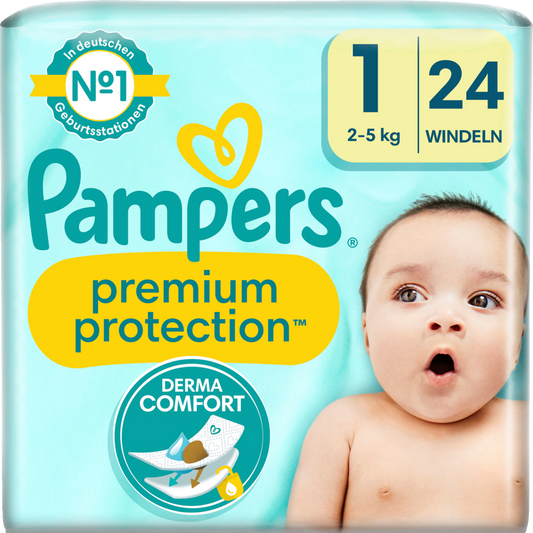 Pampers Premium Prot. T1 Newborn 2-5 Kg 4x24 Stk.