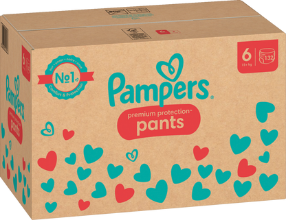 Pampers Premium Protection Pants Gr.6 Extra Large 15+kg (132 STK) Monatsbox