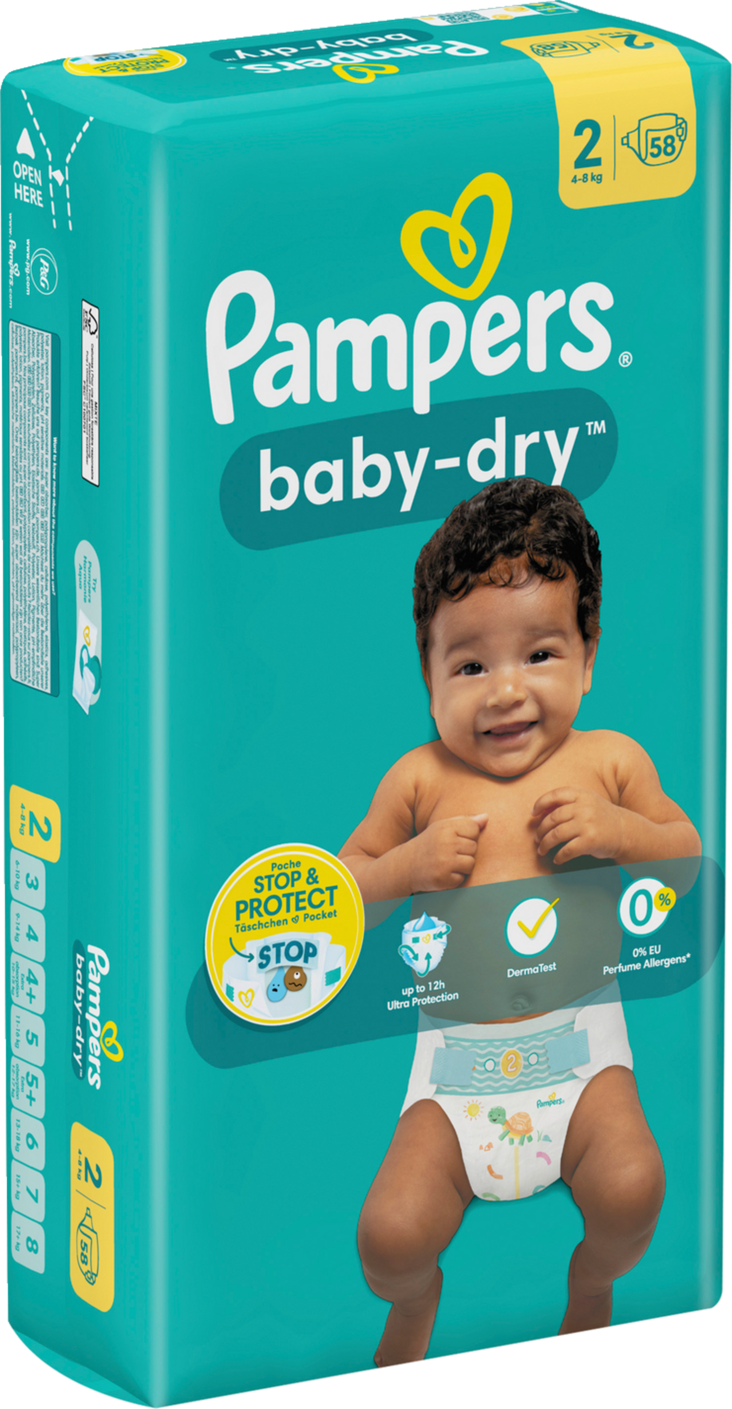 Pampers Baby-Dry Gr.2 Mini 4-8kg (2x58 STK) Sparpack