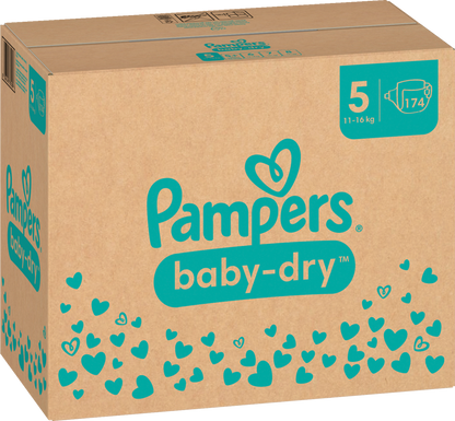 Pampers Baby-Dry Gr.5 Junior 11-16kg (174 STK) Monatsbox