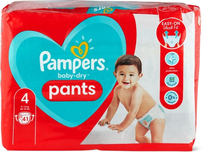Pampers Baby-Dry PANTS Gr. 4 Maxi 9-15kg (2 x 41 STK) Sparpack