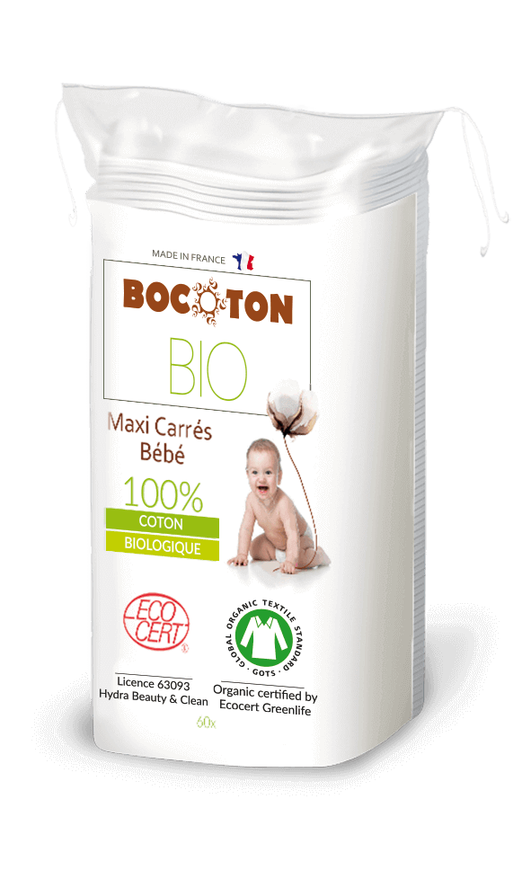 Bocoton Baby Bio Wattepads Maxi 90 X 120mm (60 STK)