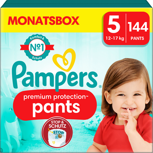 Pampers Premium Protection Pants Gr.5 Junior 12-17kg (144 STK) Monatsbox