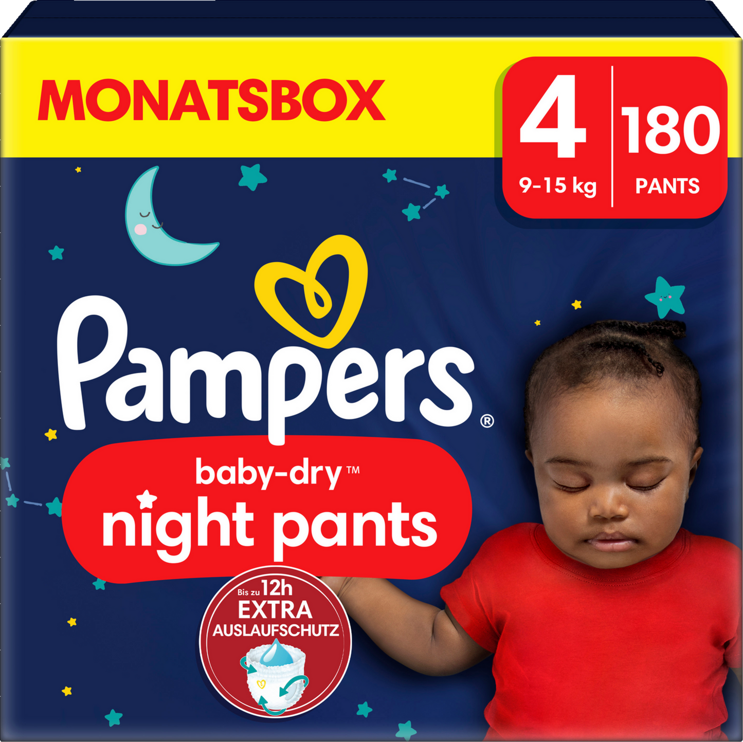 Pampers Baby-Dry Night Pants Gr. 4 Maxi 9-15kg (180 STK) Monatsbox