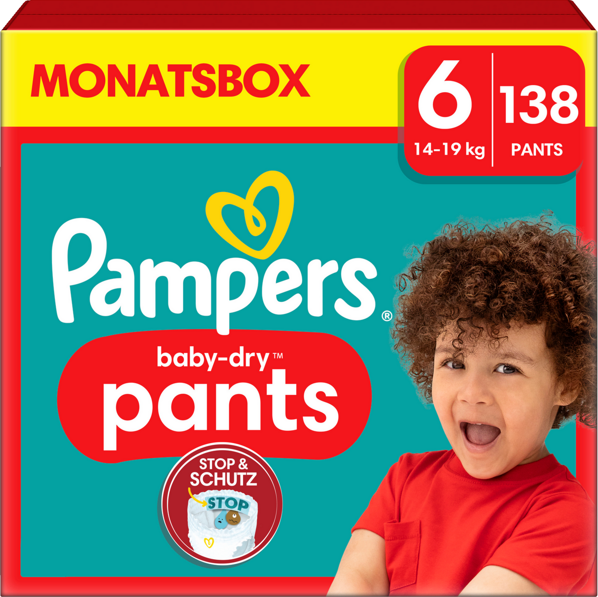 Pampers Baby-Dry PANTS Gr. 6 XL 14-19kg (138 STK) Monatsbox